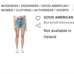 Size 0/25 Good American Jean shorts.